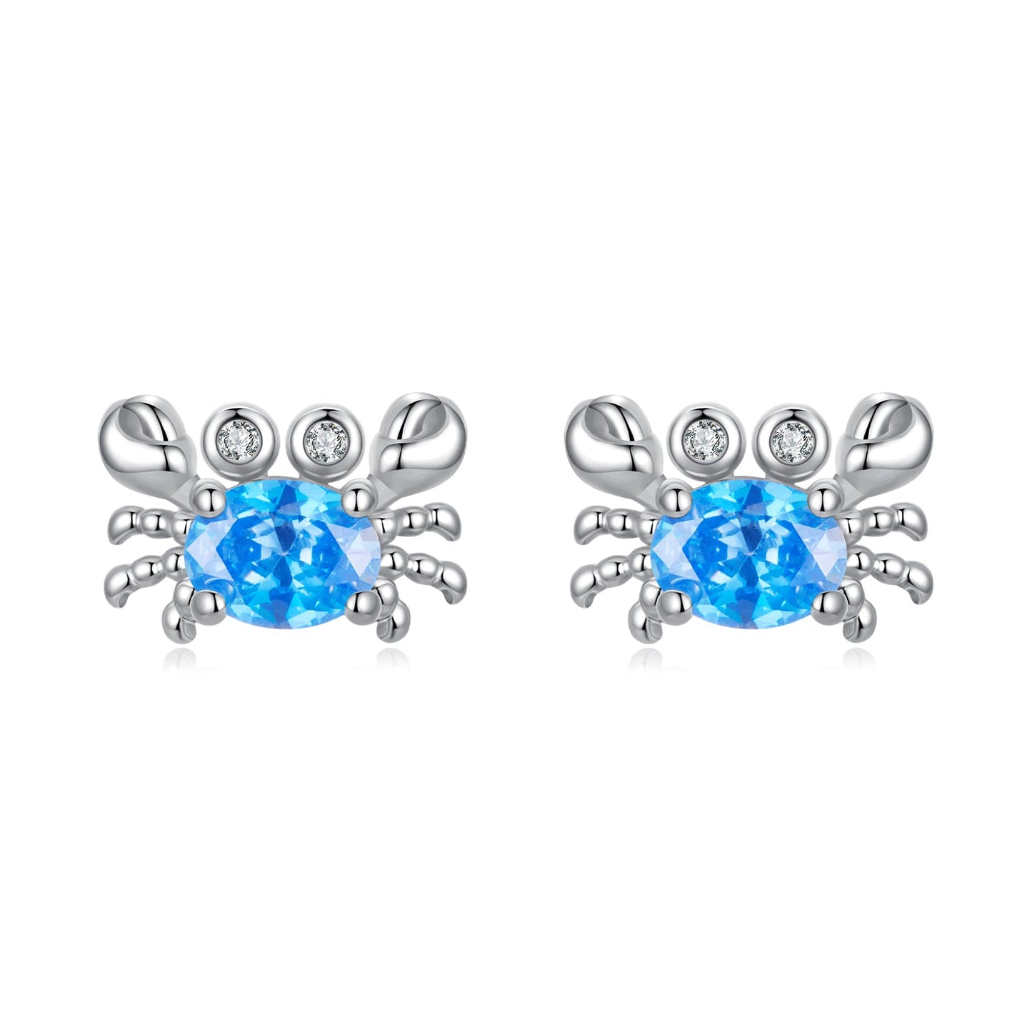 925 Sterling Silver White Gold Plated CZ Earrings for Women