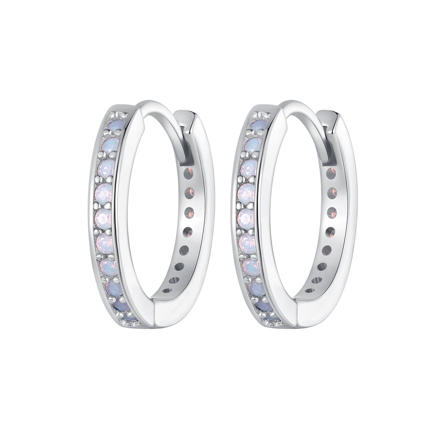 925 Sterling Silver Opal Earrings for Women