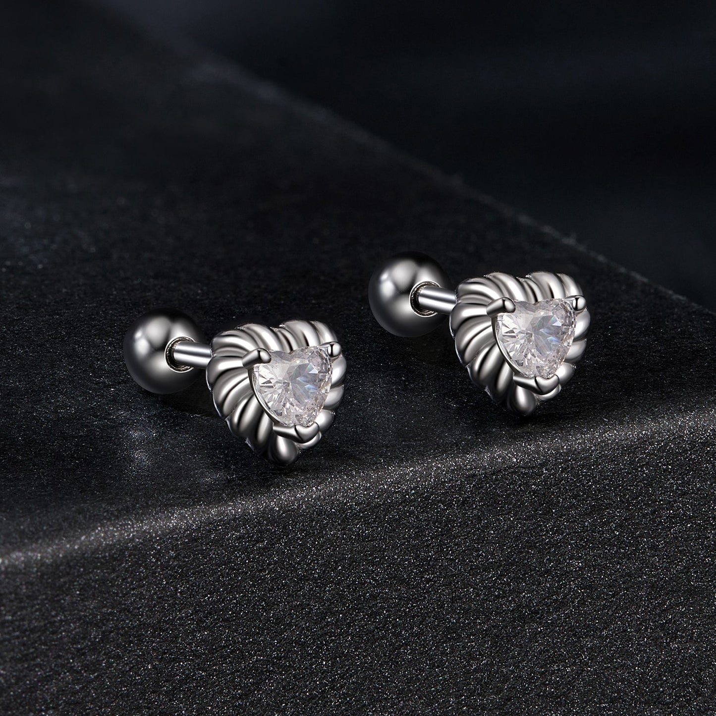 925 Sterling Silver Moissanite 0.15ct Earrings for Women