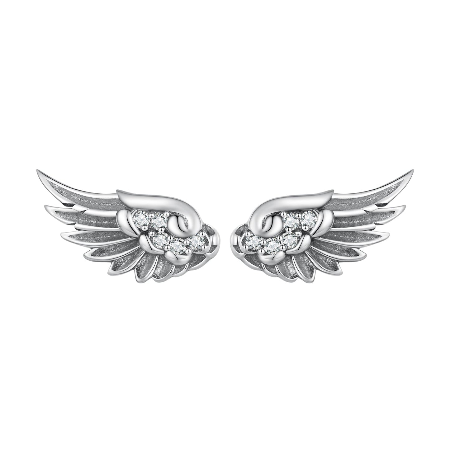 925 Sterling Silver Oxidized Pavé CZ Earrings