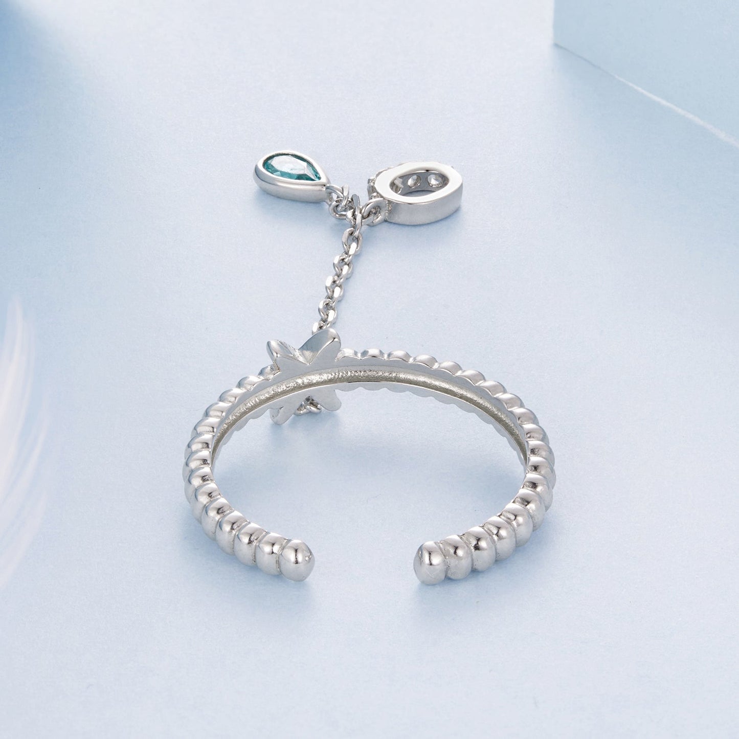 925 Sterling Silver Ring with Pavé Setting and CZ for Women