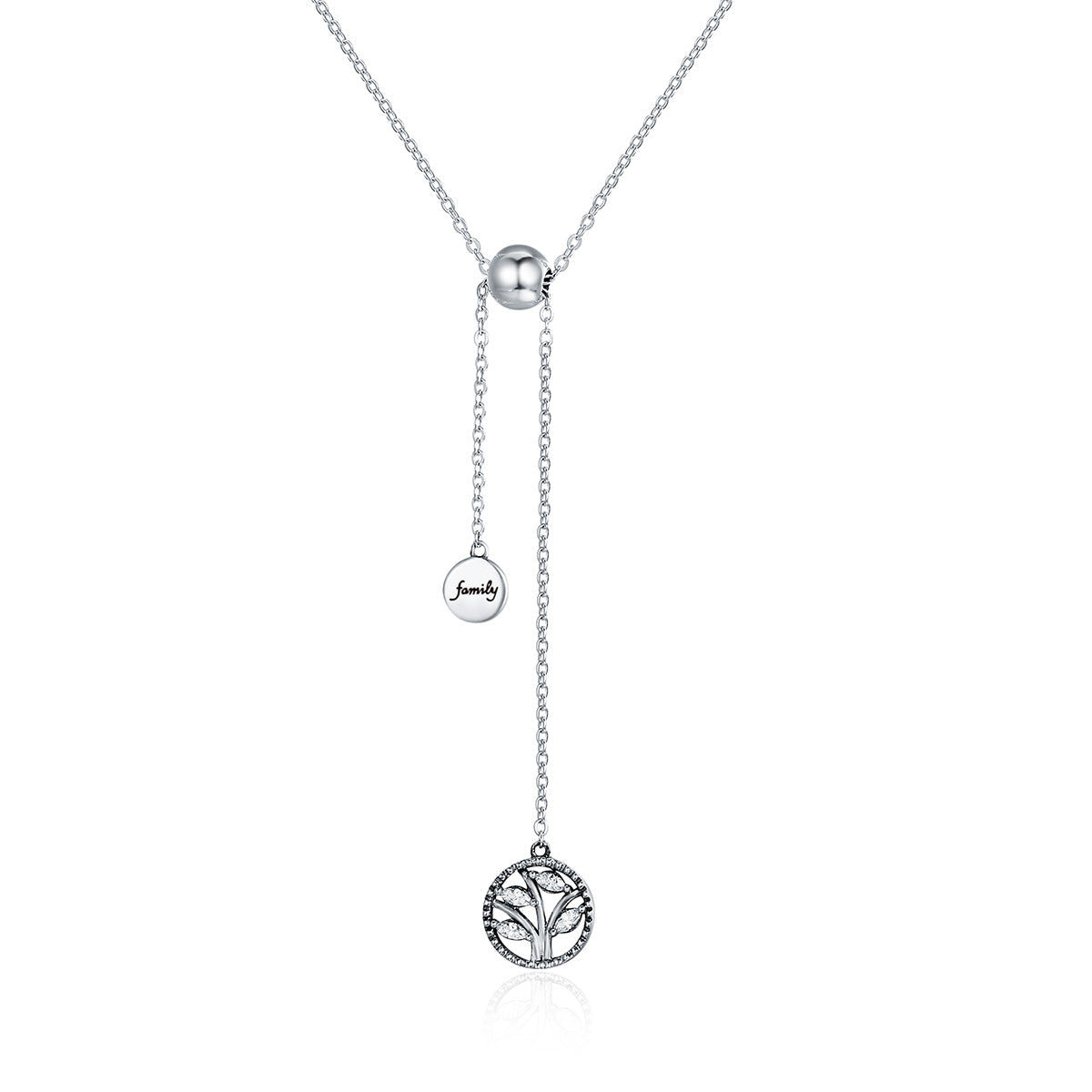 925 Sterling Silver Necklace 42CM Length with 9.5CM Pendant for Women