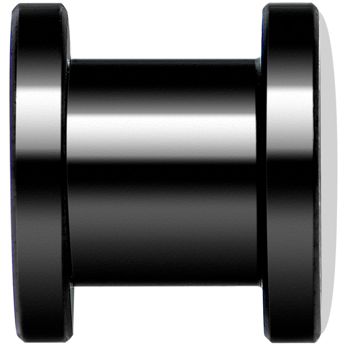 Black White Leopard Eyes Black Anodized Screw Fit Plug Set 0G