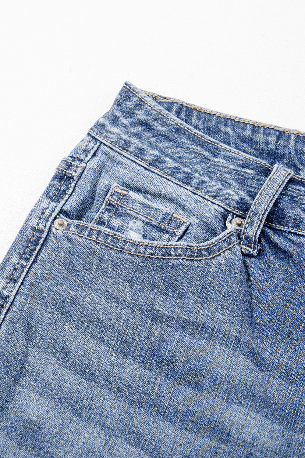Laylani Distressed Hem Flared Jeans