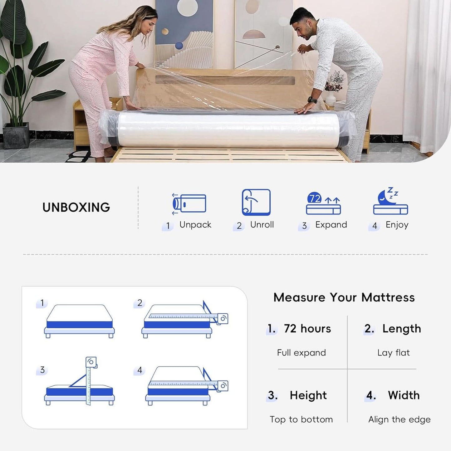 Twin Pressure Relief Memory Foam Hybrid Mattress Pocketed