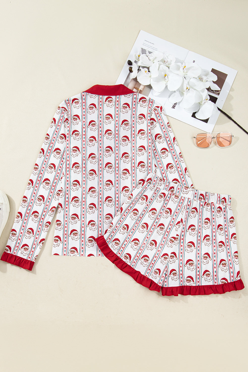 Gillian Stripes Ruffle Pj Set