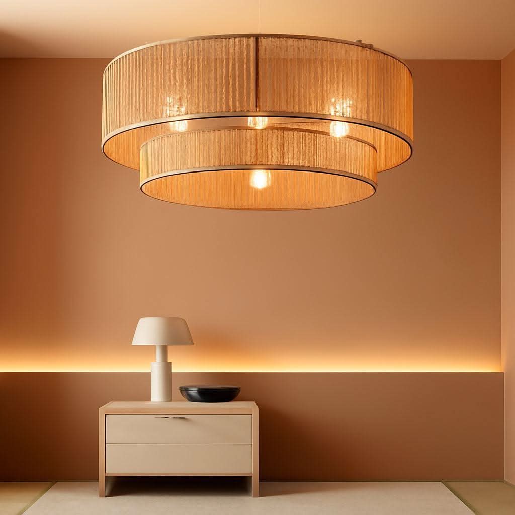 20 Inch Rattan Boho Ceiling Fan With Integrated LED Light