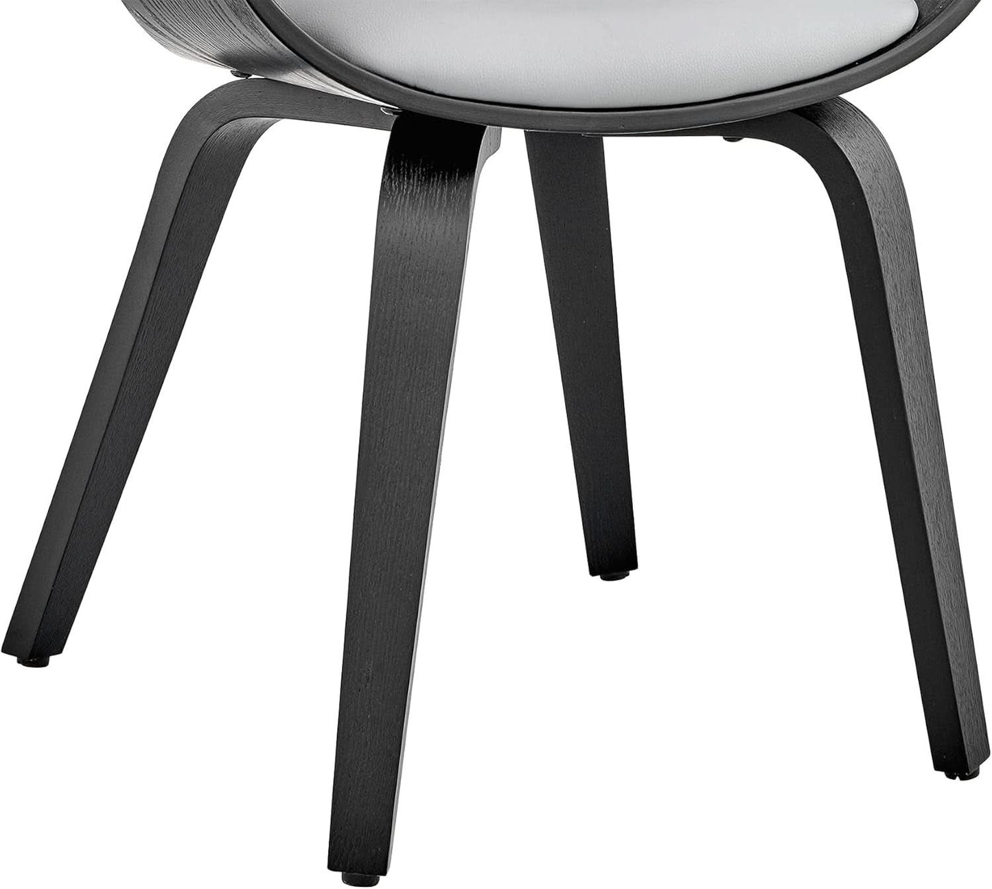 Adalyn Faux Leather Dining Room Accent Chair Gray Black Wood Base