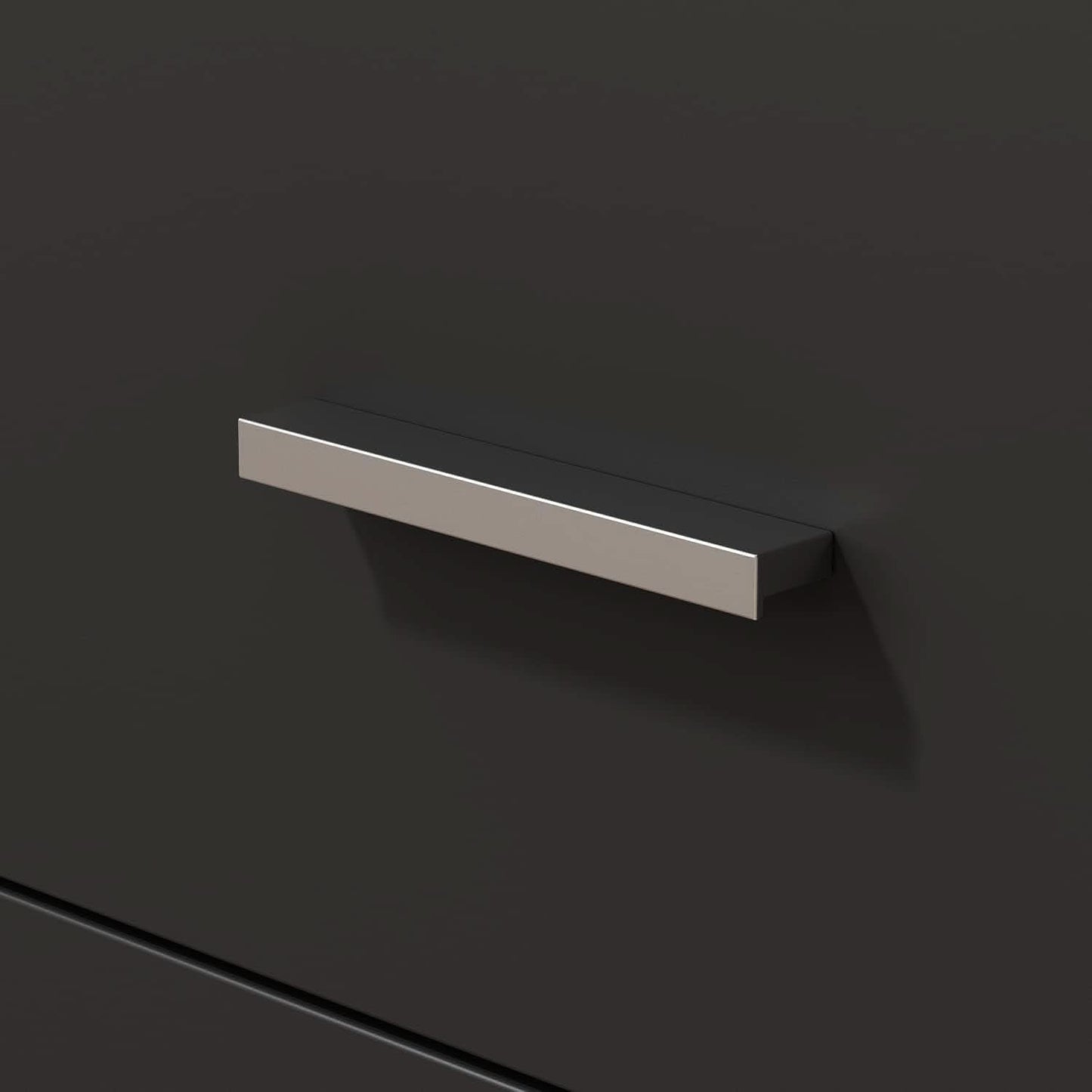 55 Inch L Shaped Computer Desk Black Storage Cabinet
