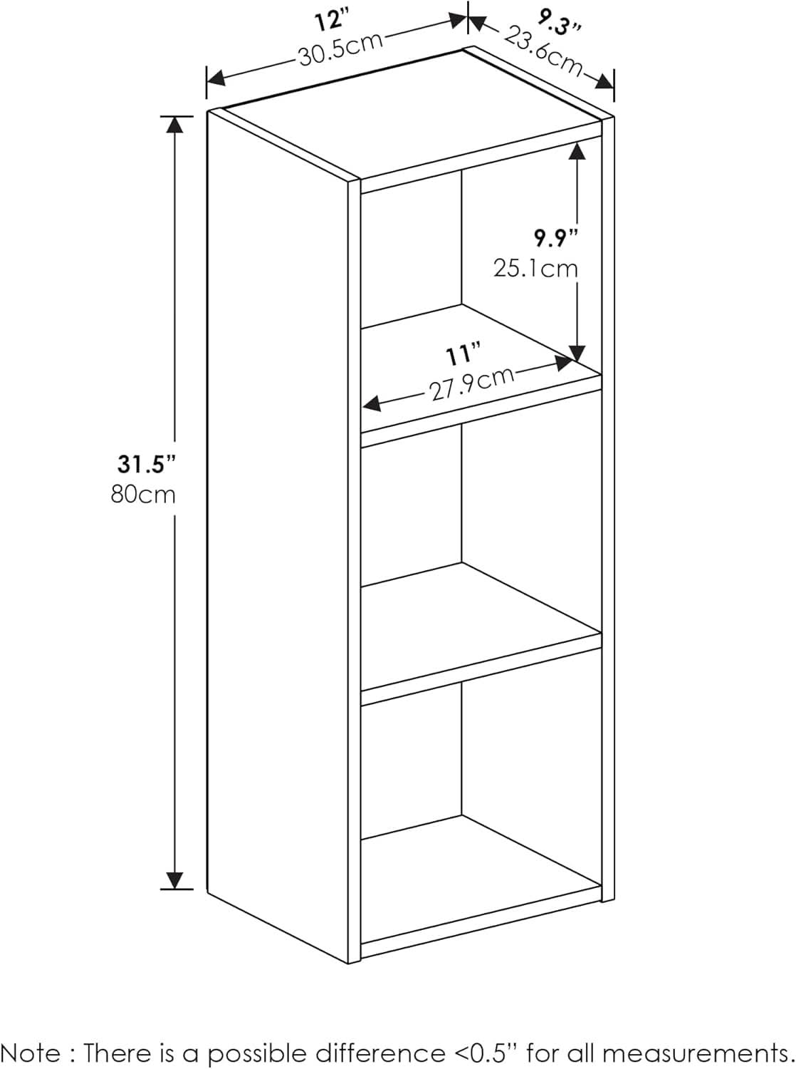 Pasir Open Shelf Bookcase Blackwood No Tool Assembly