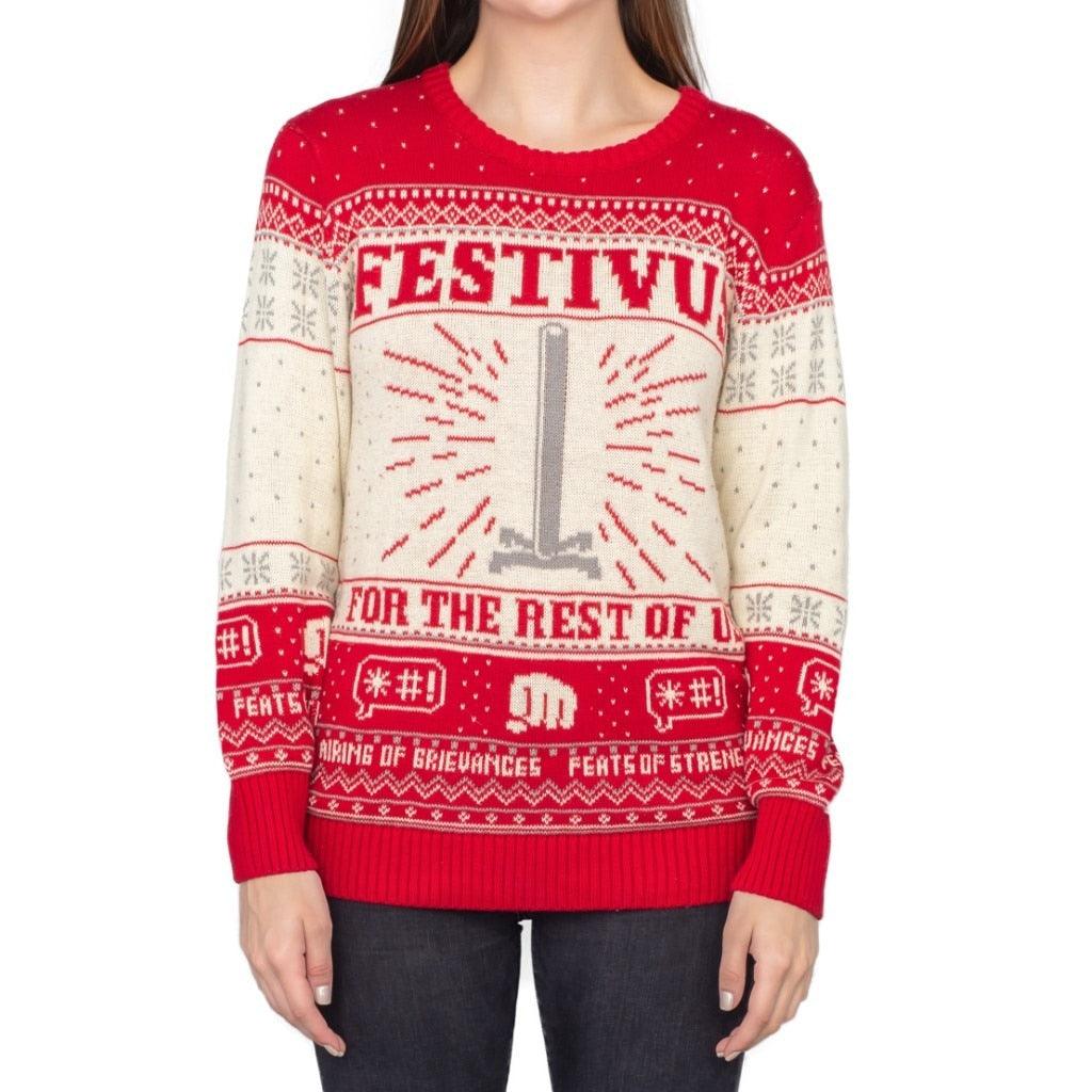 Festivus For The Rest Of Us Pole 1990s TV Unisex Ugly Christmas Xmas Sweater