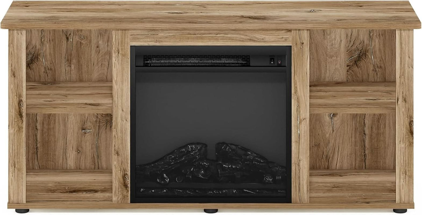 Jensen TV Stand With Electric Fireplace For 55 Inch TVs