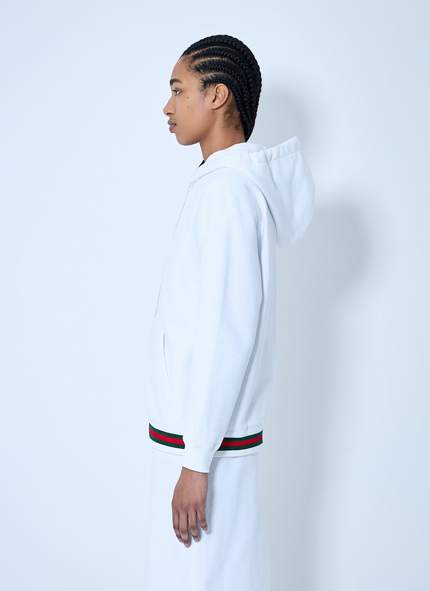Gucci Women Web Trim Hooded Sweatshirt