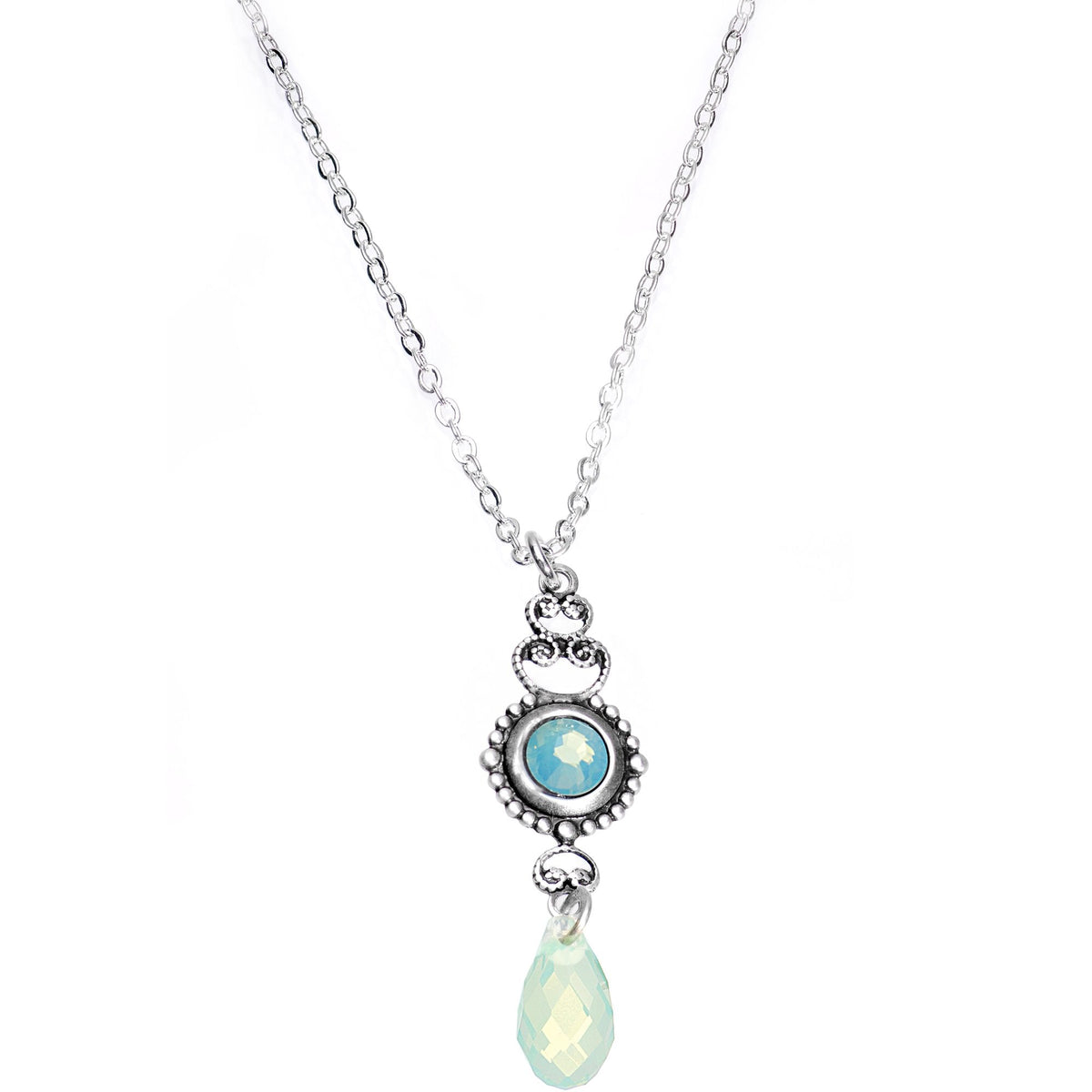 Flashback Silver Plated Chain Necklace Created with Crystals
