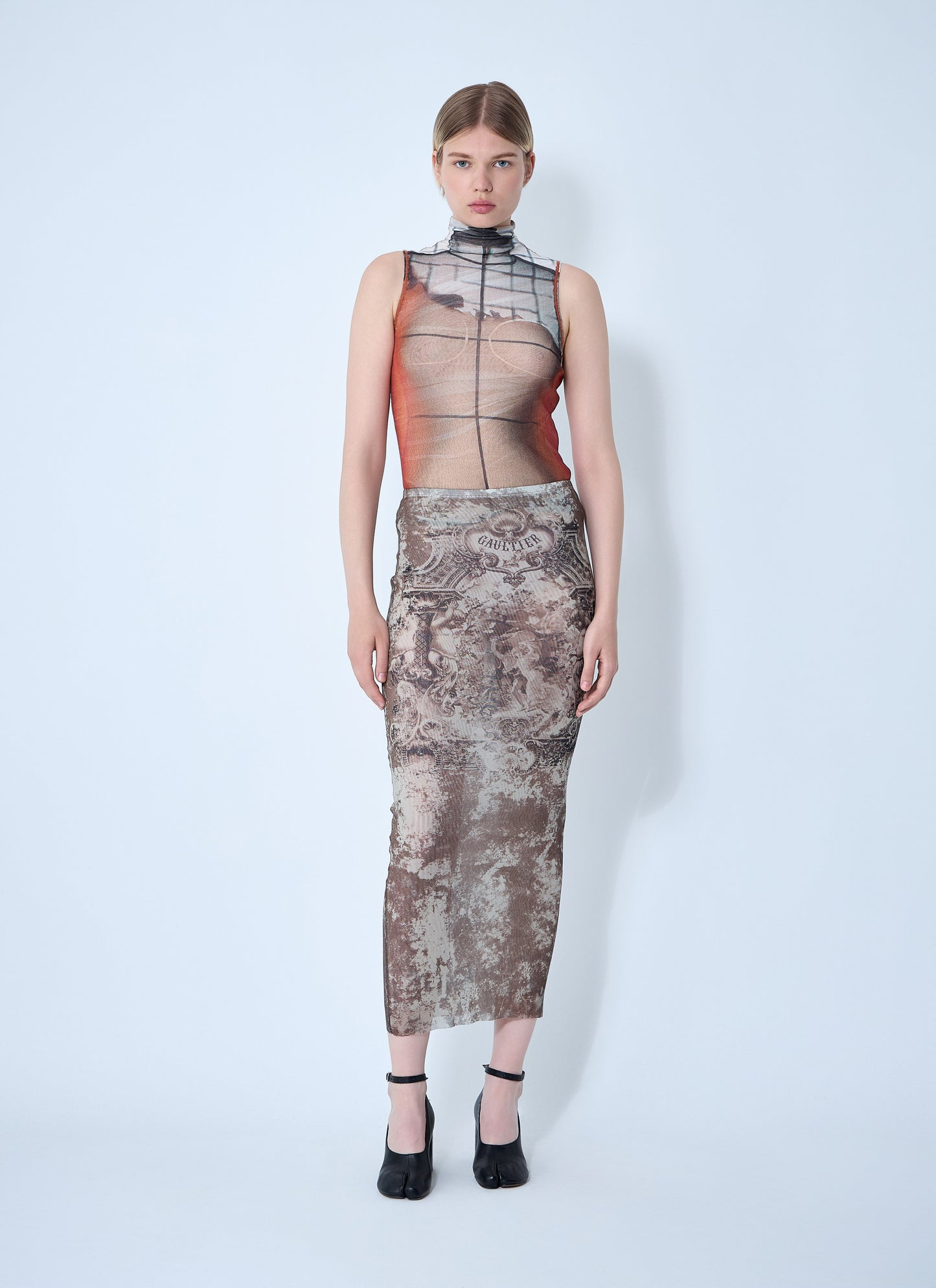 Jean Paul Gaultier Women Médaillon Mesh Skirt