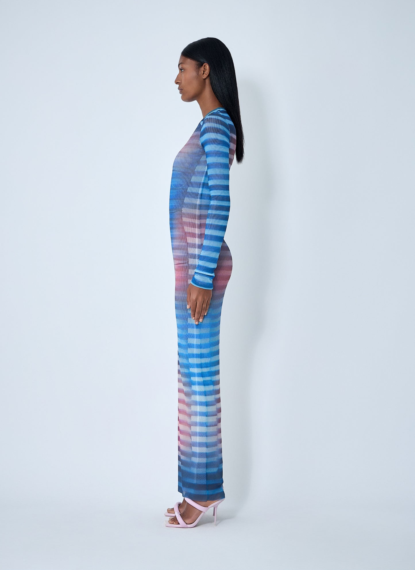 Jean Paul Gaultier Women Air Mesh Maxi Dress