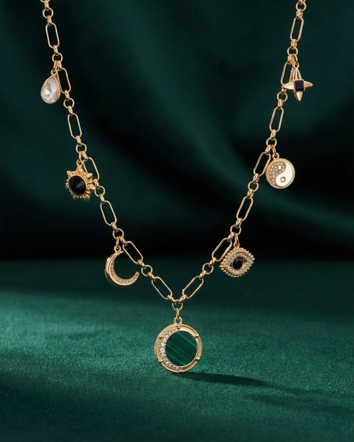 Malachite Charm Necklace