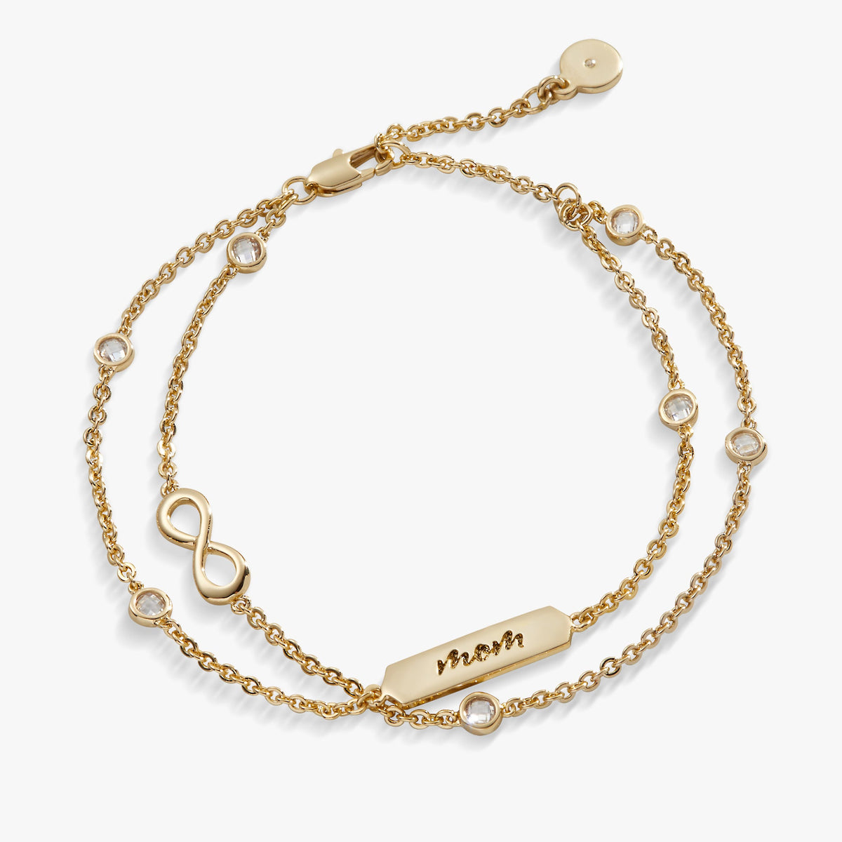 Mom Infinity Chain Double Strand Bracelet