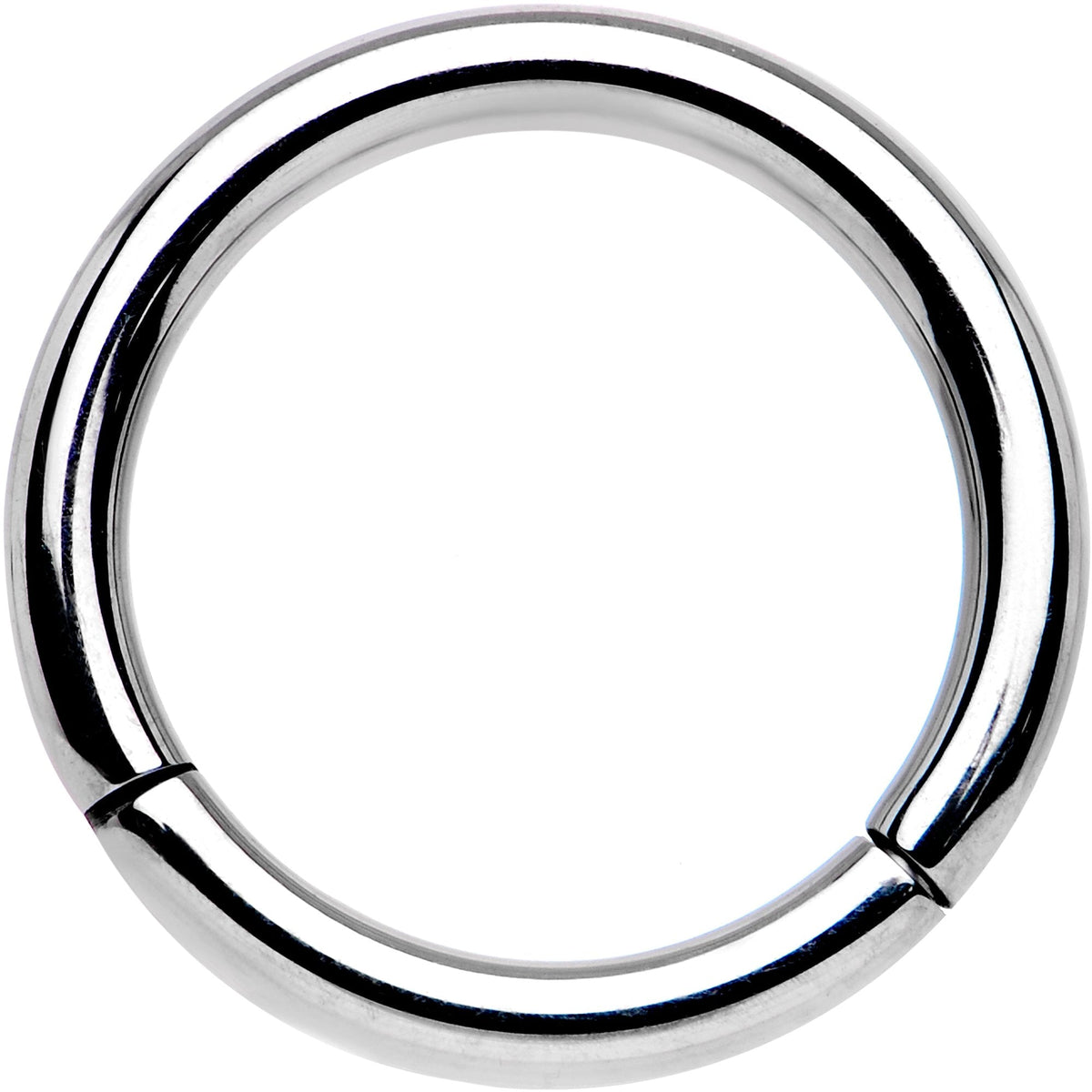 14G 3/8 Solid G23 Implant Grade Titanium Hinged Segment Ring