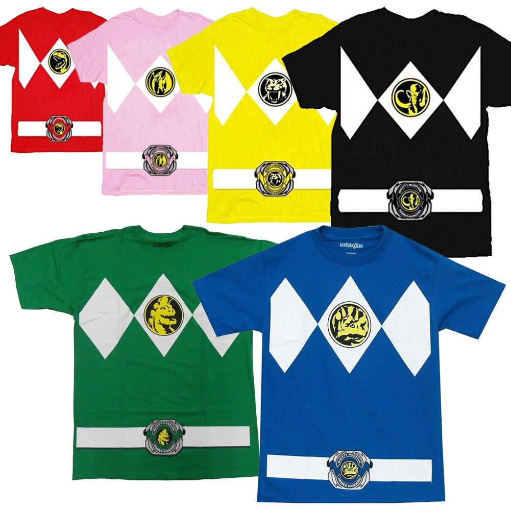 Power Rangers Adult Unisex Halloween Cosplay Costume T-Shirt