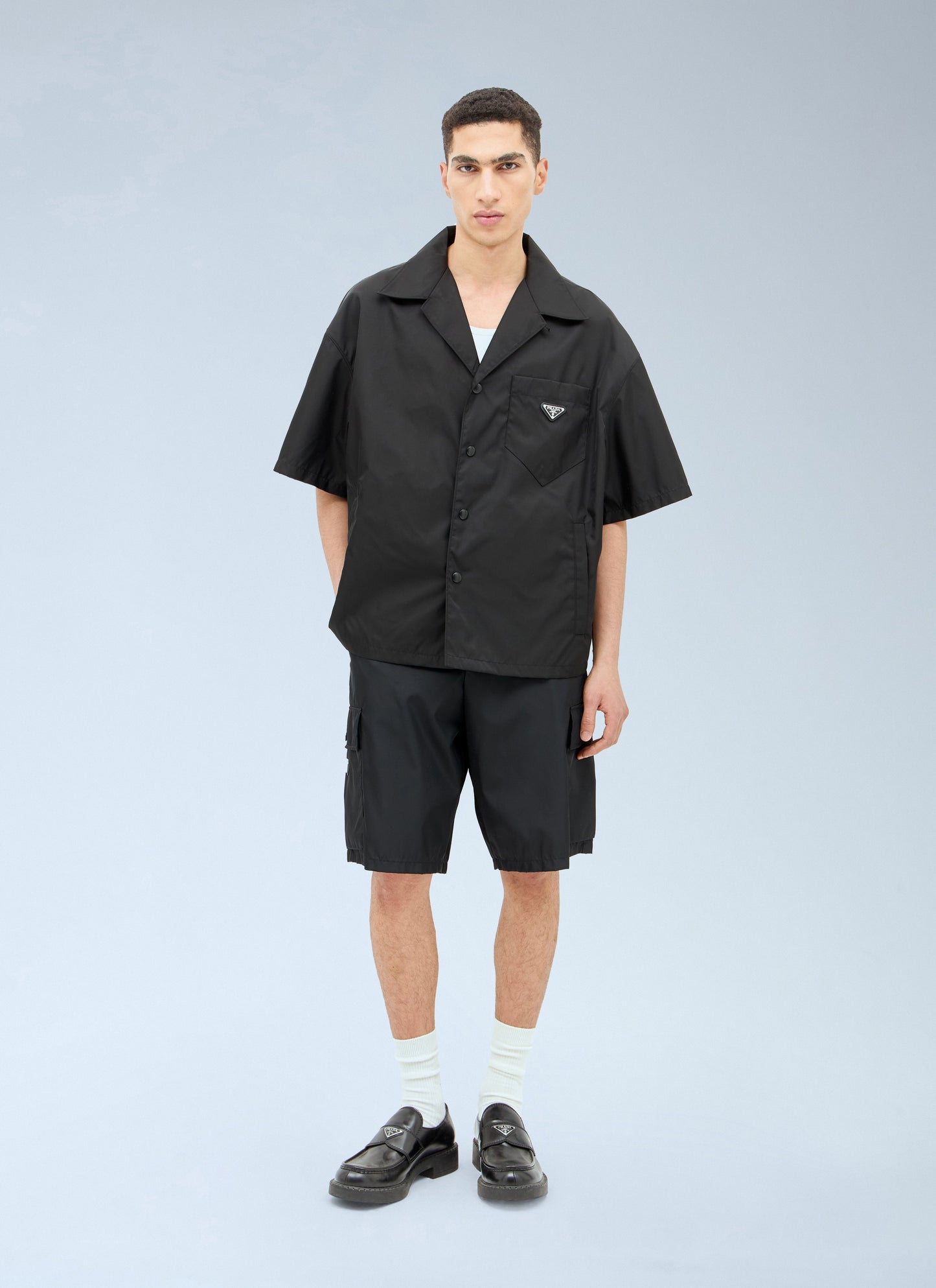 Prada Men Re-Nylon Short Sleeved Shirt
