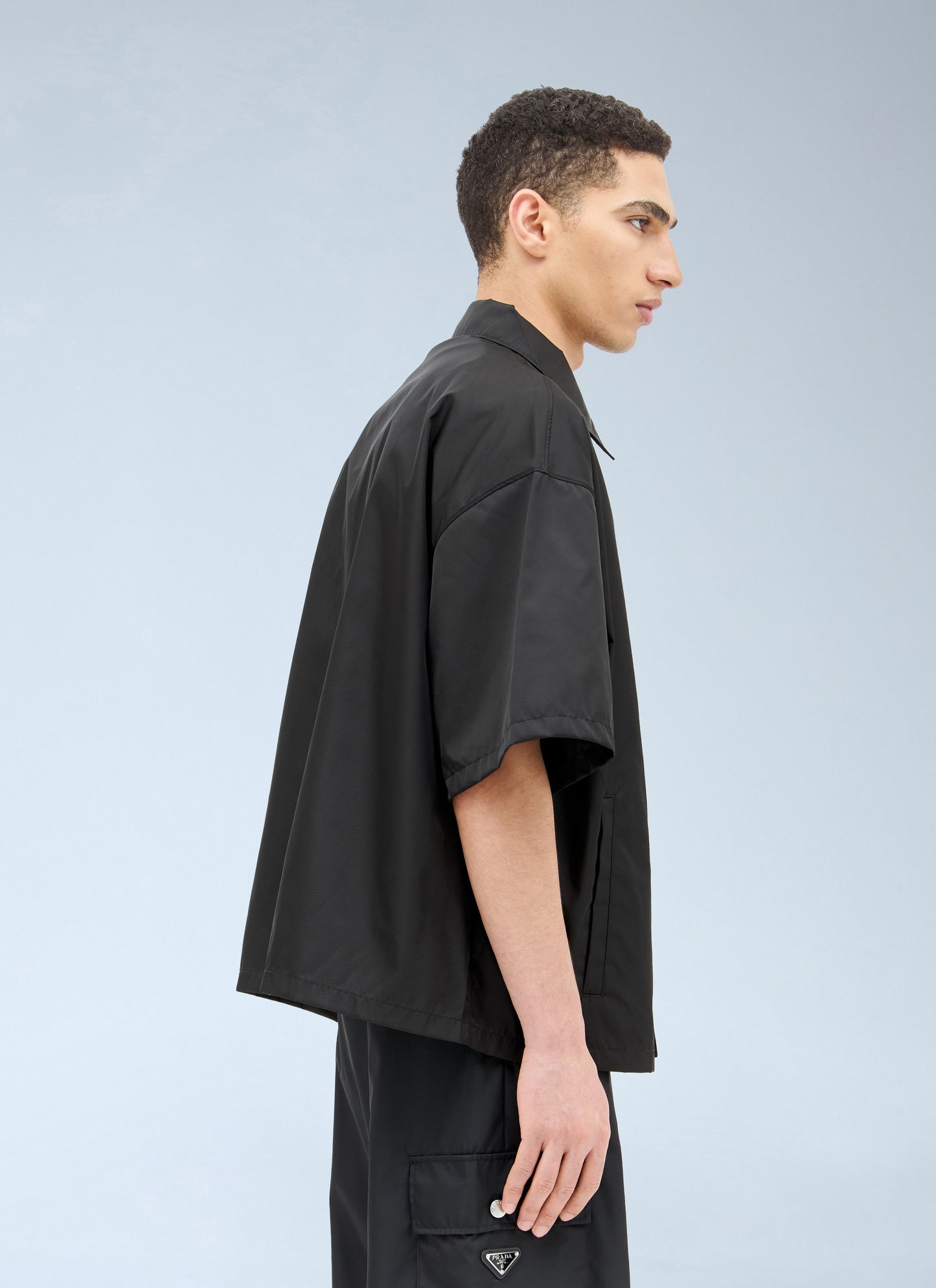 Prada Men Re-Nylon Short Sleeved Shirt