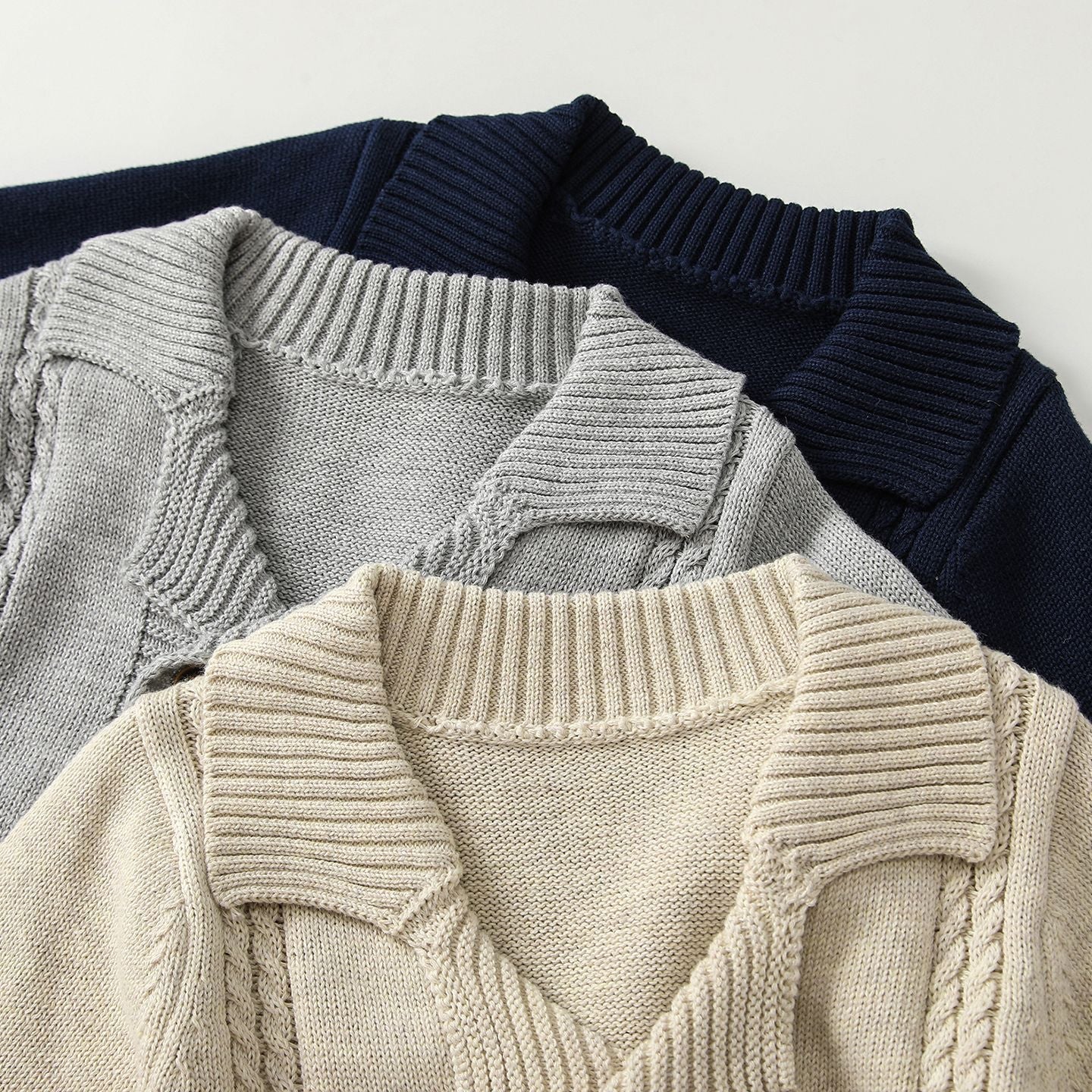 Arrival Autumn Baby Kids Boys Solid Color Striped Pattern Long Sleeves