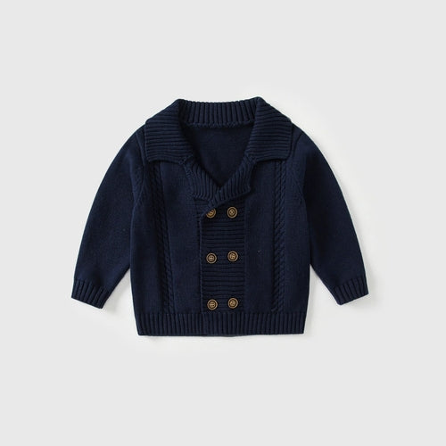 Arrival Autumn Baby Kids Boys Solid Color Striped Pattern Long Sleeves