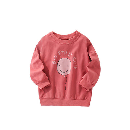 Autumn and Spring Arrival Cartoon and Letters Pattern Long Sleeves