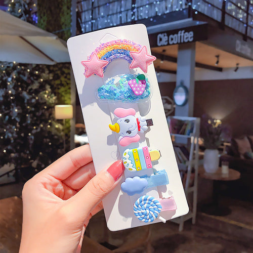 Sweet Girls Candy Color Cartoon Pattern BB Clips One-word Hair Clips 1