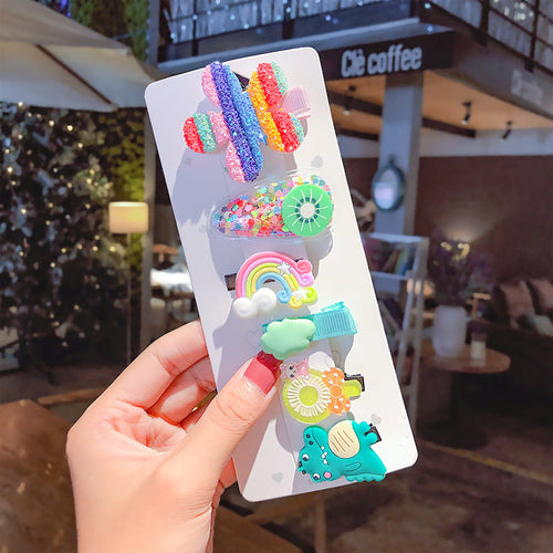 Sweet Girls Candy Color Cartoon Pattern BB Clips One-word Hair Clips 1