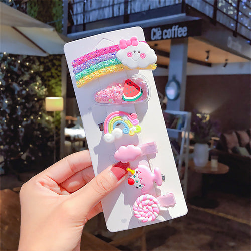 Sweet Girls Candy Color Cartoon Pattern BB Clips One-word Hair Clips 1