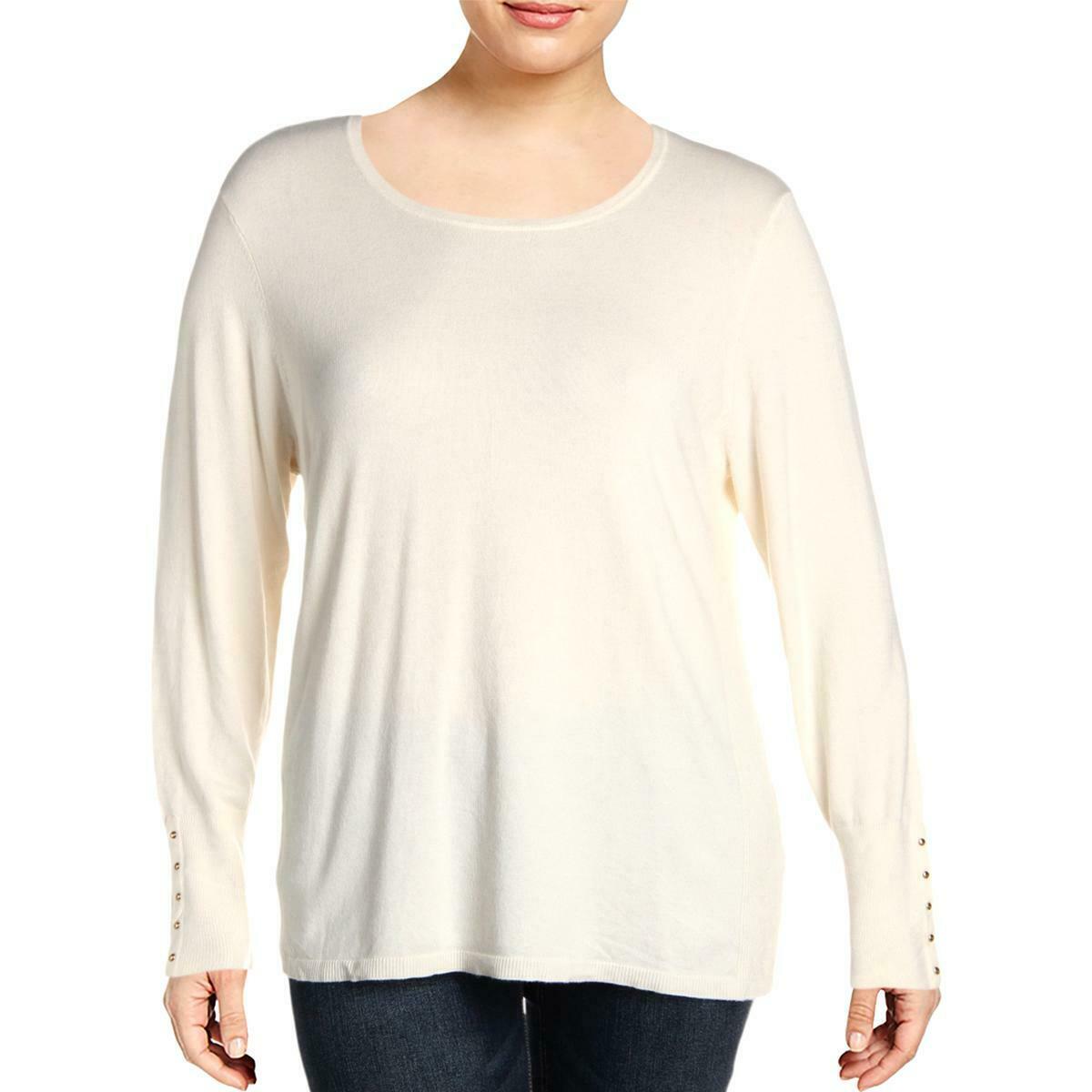 JM Collection Women's Studded-Cuff Sweater