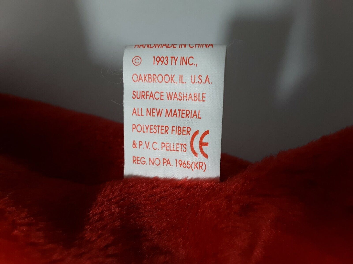 Rare Retired Pinchers the Lobster ty Beanie Baby with Tag Errors