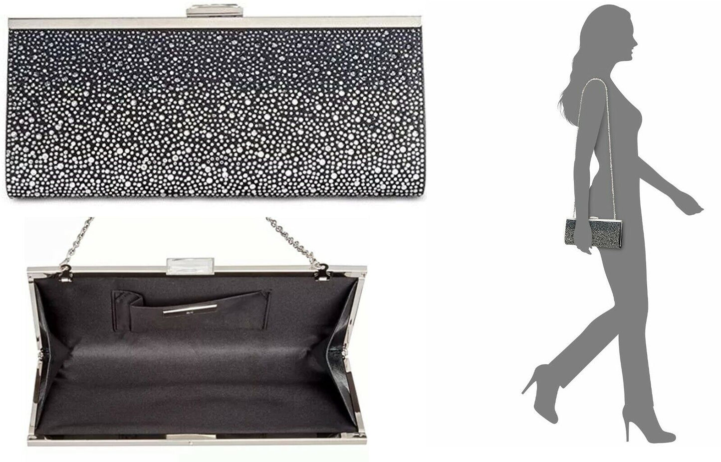 Inc International Concepts Carolyn Omar Glitter Clutch Evening Bag