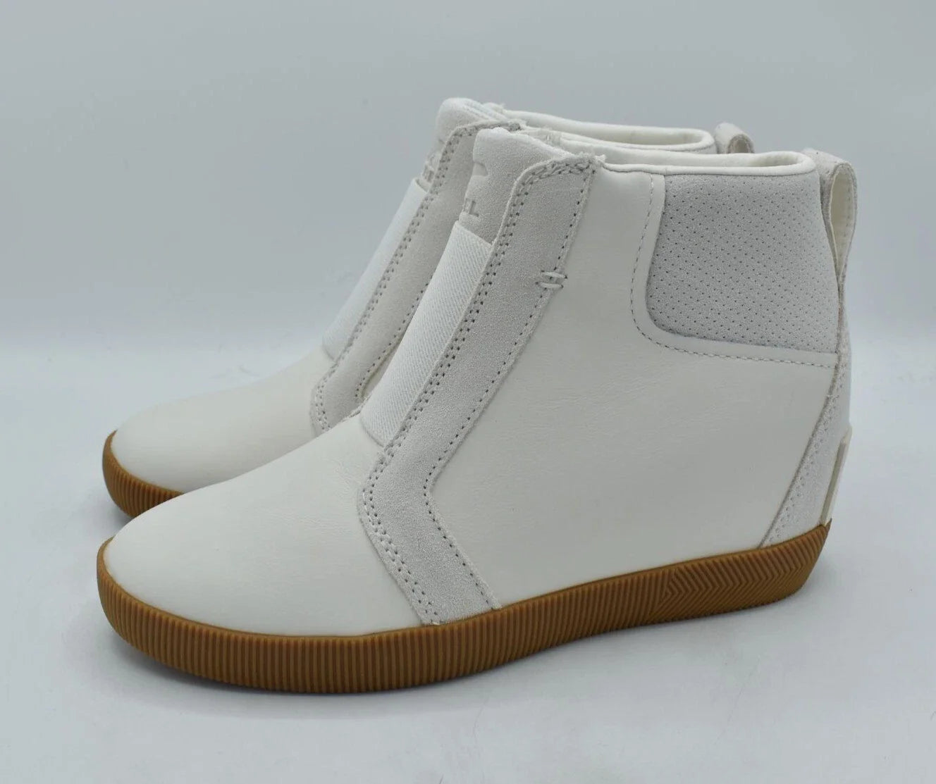 SOREL Out N About Pull-on Wedge Womens Shoes Sea Salt/Gum 2 : 8.5
