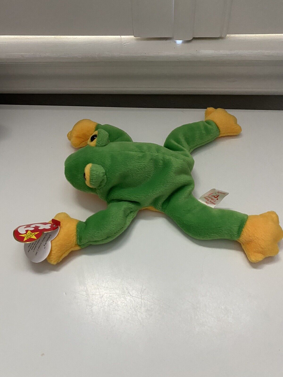 Ty Beanie Baby: Smoochy the Frog The Frog 1997 ** MANY Tag ERRORS ** PVC!