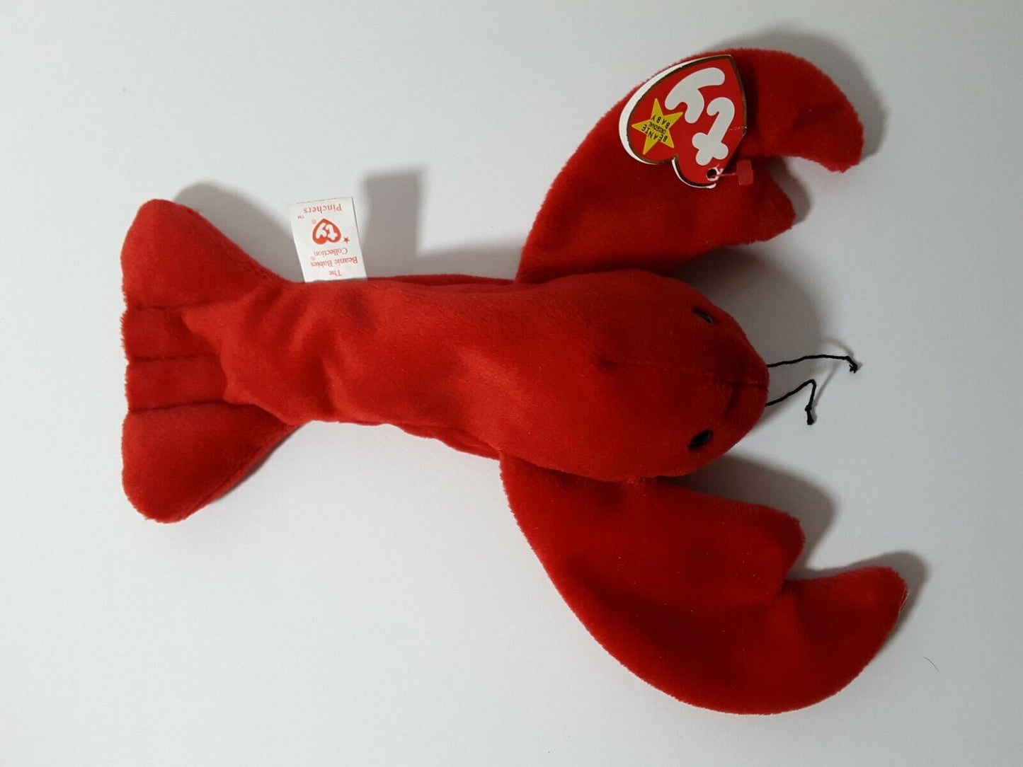 Rare Retired Pinchers the Lobster ty Beanie Baby with Tag Errors