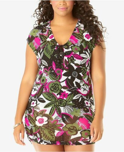 Anne Cole Plus Size Mesh T-Shirt Cover-up ,Size 18W/20W