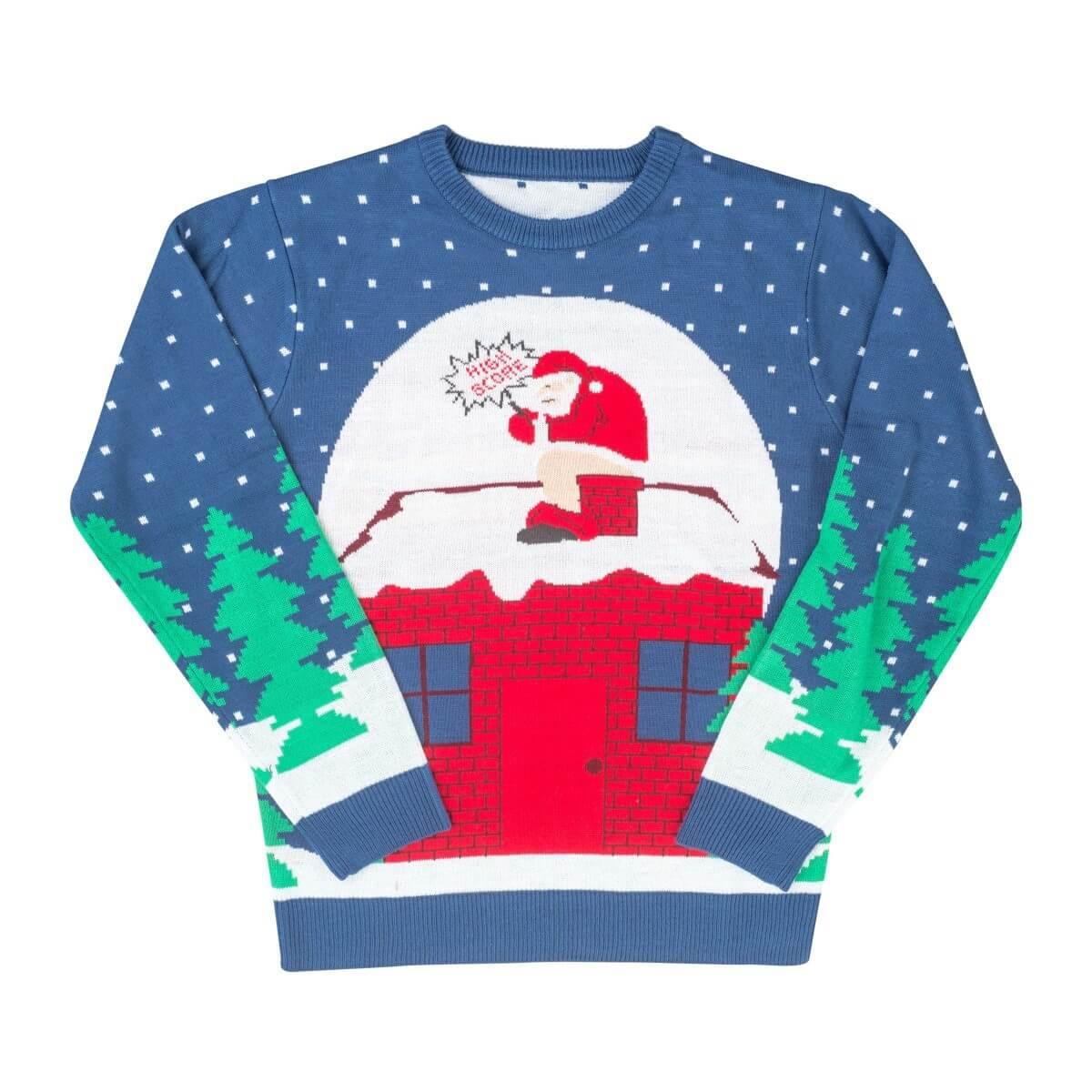 Santa Claus Chimney Ugly Christmas Sweater