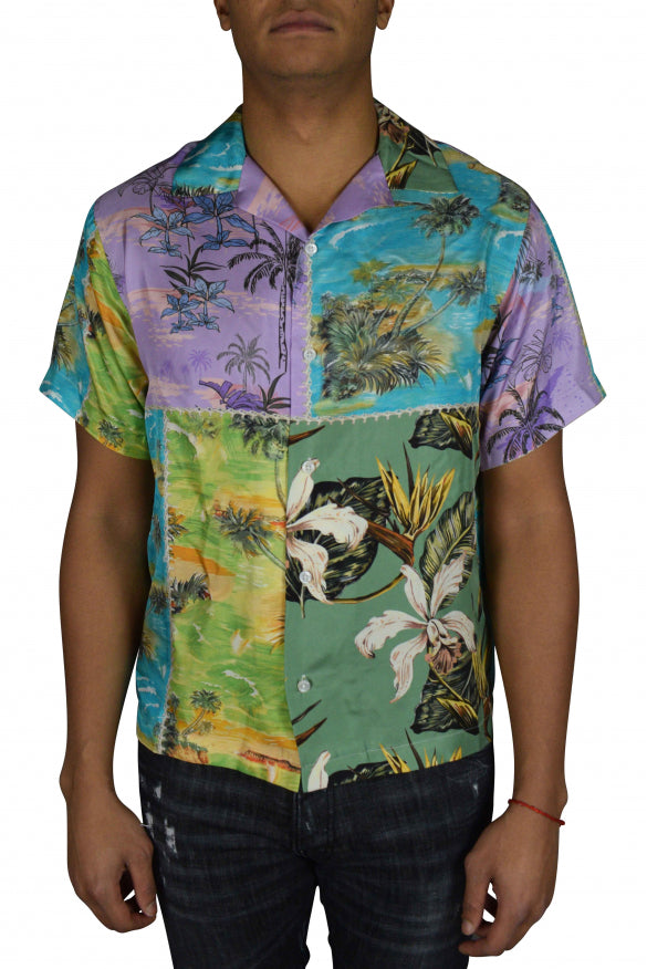 Amiri Men Patchwork Shirt