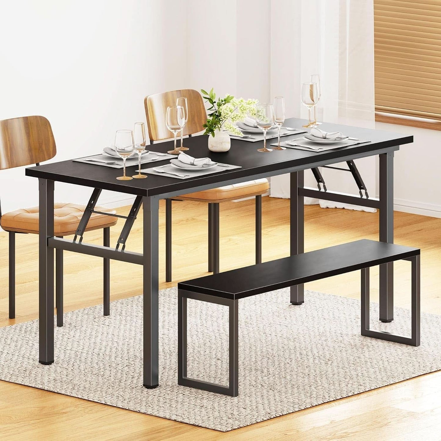 Spacious 62 Inch Office Desk with Metal Frame