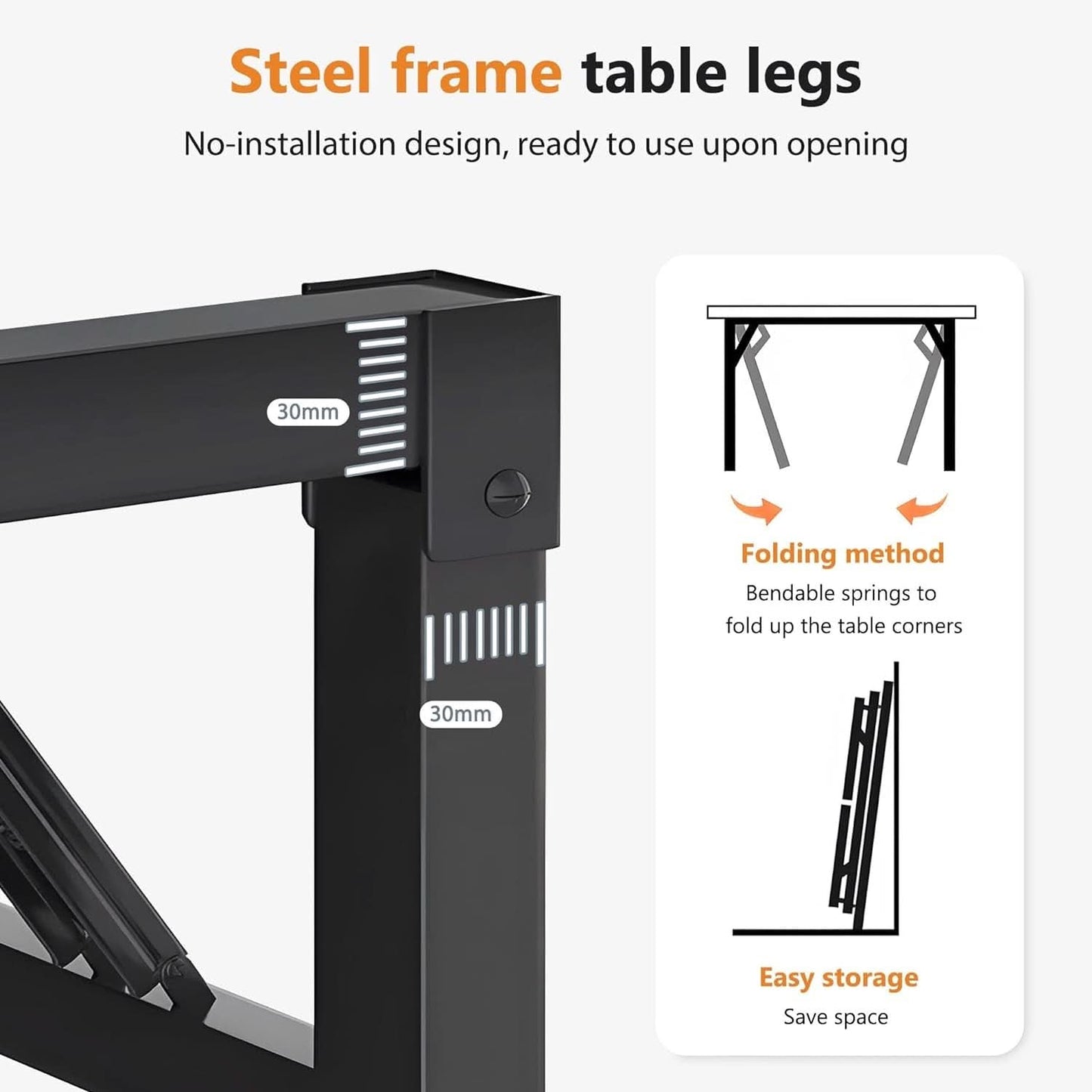 Spacious 62 Inch Office Desk with Metal Frame