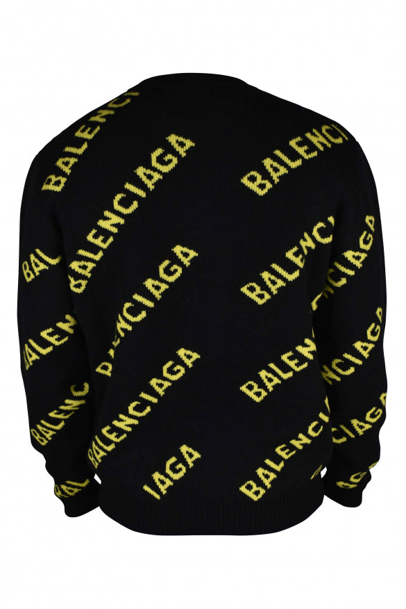 Balenciaga Men Logo Knit Sweater