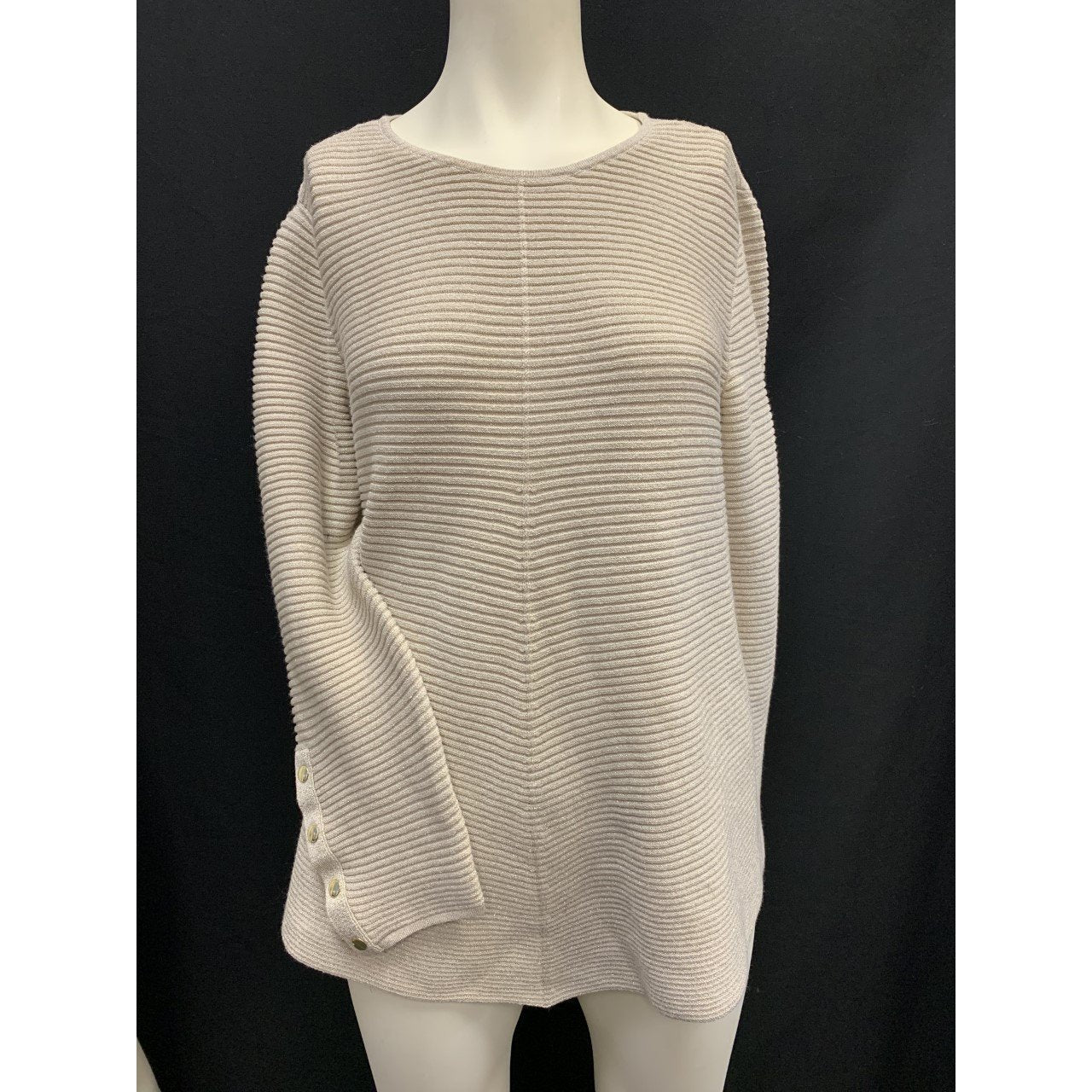 Alfani Ribbed Snap-Detail Sweater