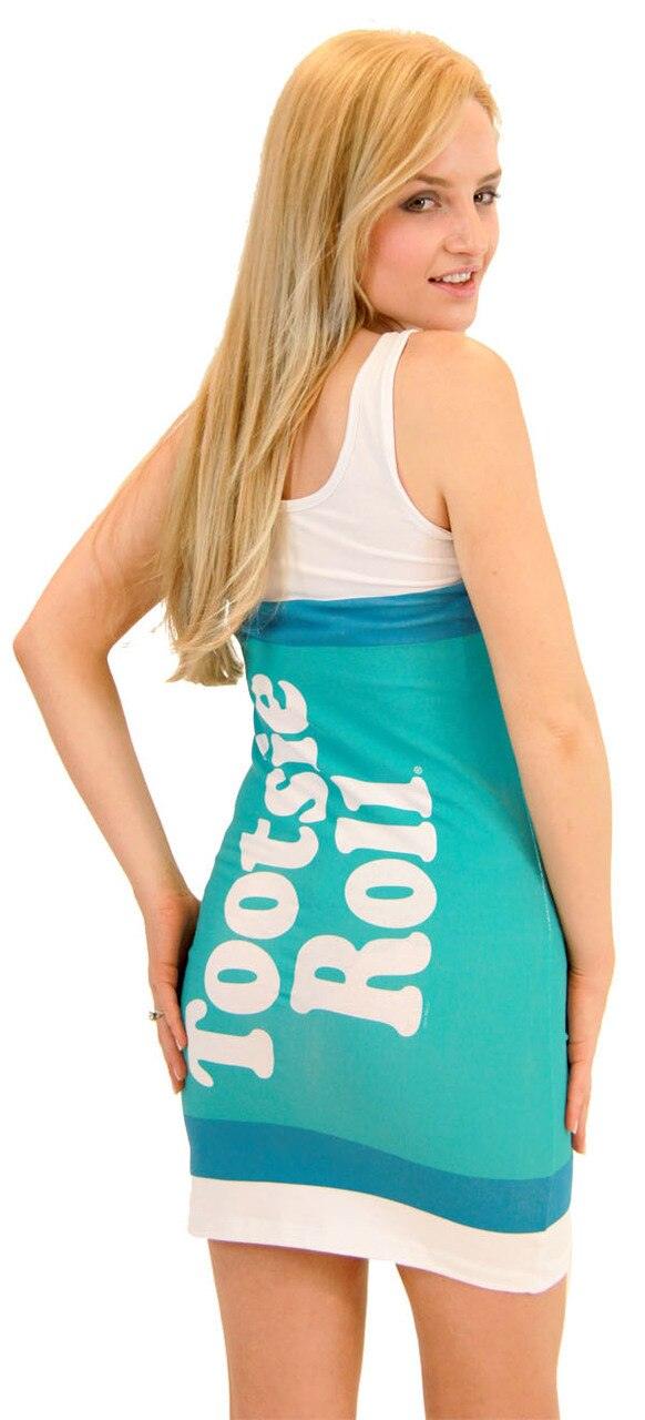 Tootsie Roll Fruit Rolls Candy Halloween Cosplay Costume Tank Dress