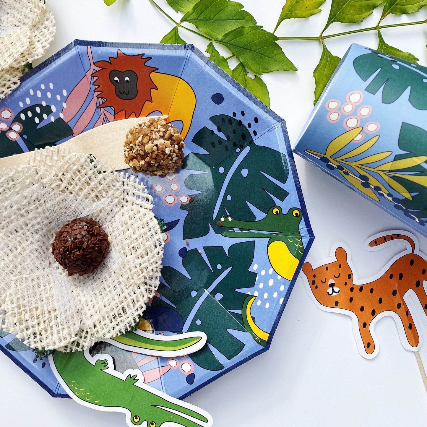 Tropical Animals Small Plates (Set of 8)