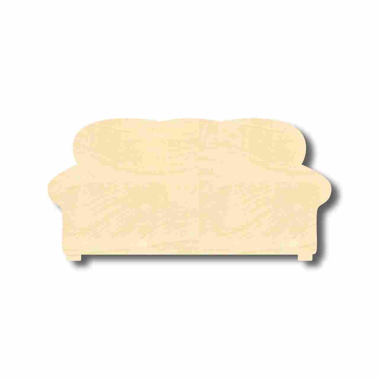 Unfinished Wood Couch Shape - Home - Craft - up to 46" DIY