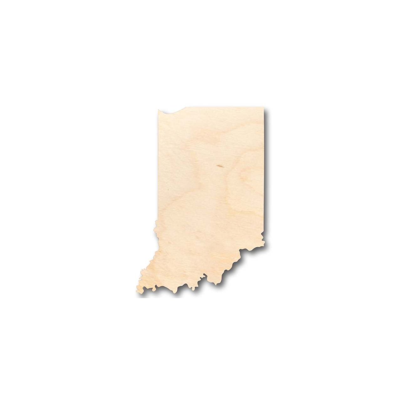 Unfinished Wood Indiana Shape - State - Craft - up to 46" DIY