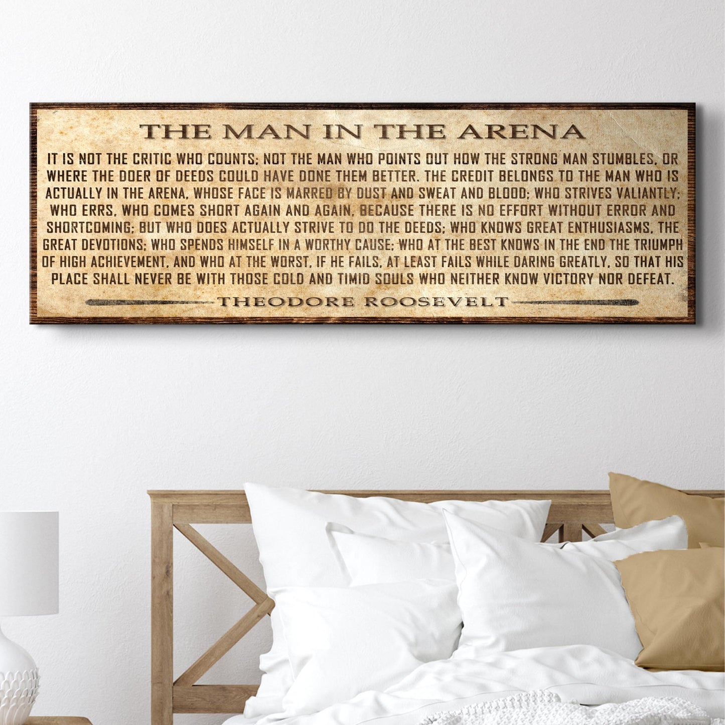 The Man In The Arena Sign V
